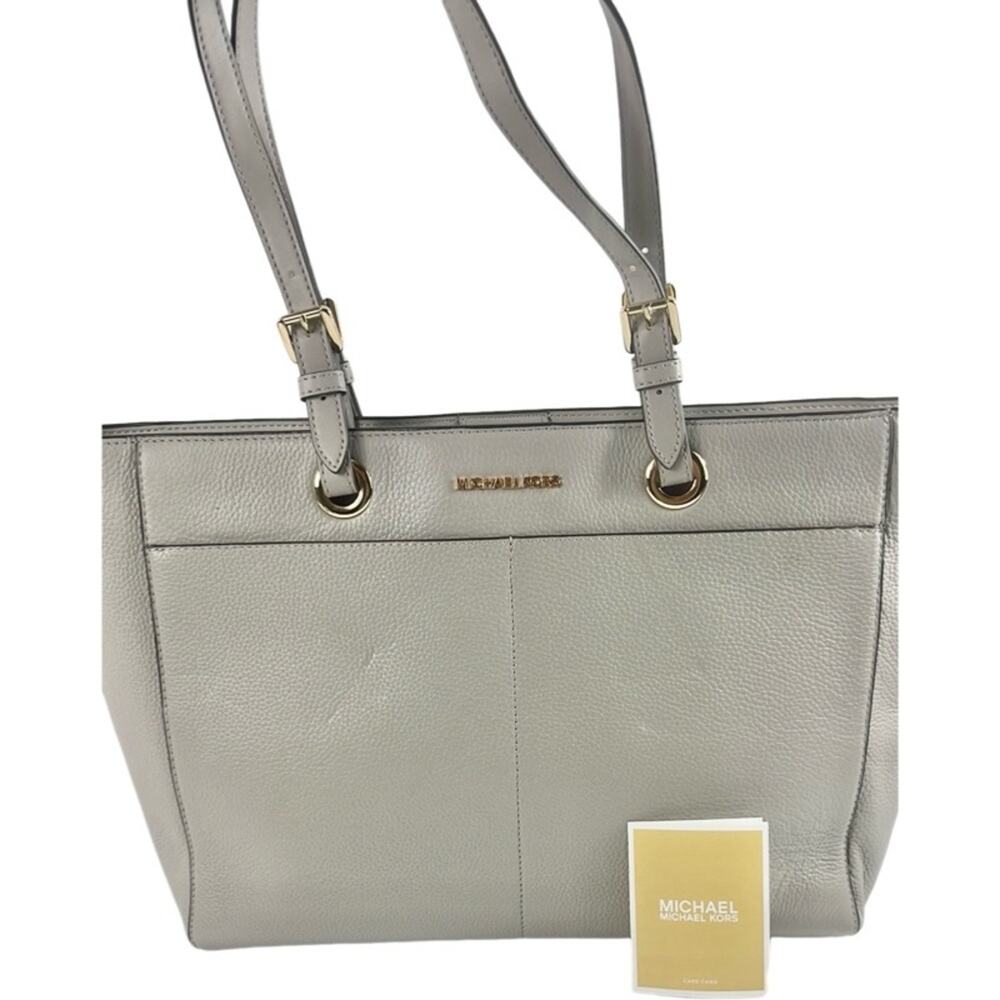NWT Michael Kors‎ Jet Set Travel Tote Large in Pearl Grey - Picture 13 of 14